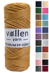 Vollen Yarn 1.5mm Polyester Makrome İpi 100gr 150 mt,Hardal