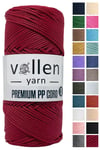 Vollen Yarn 1.5mm Polyester Makrome İpi 100gr 150 mt,Kırmızı