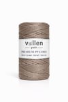 Vollen Yarn 1.5mm Polyester Makrome İpi 100gr 150 mt,Taş Rengi