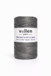Vollen Yarn 1.5mm Polyester Makrome İpi 100gr 150 mt,Gri