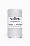 Vollen Yarn 2mm Polyester Makrome İpi 200 Gr 230 Mt,Açık Gri
