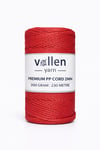 Vollen Yarn 2mm Polyester Makrome İpi 200 Gr 230 Mt,Kırmızı