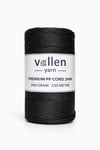 Vollen Yarn 2mm Polyester Makrome İpi 200 Gr 230 Mt,Siyah