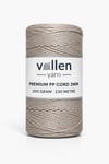 Vollen Yarn 2mm Polyester Makrome İpi 200 Gr 230 Mt,Taş Rengi