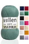 Vollen Yarn Anatolia Doğa Dostu El Örgü Ipi, Hırka Kazak Ip Atkı Patik Battaniye Ipi,Çağla Yeşili