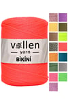 Vollen Yarn Bikini Mayo İpi,Su Tutmaz,Yazlık Pareo,Elbise,Şort,Bluz ipliği 100Gr/165Mt,FOSFOR PEMBE