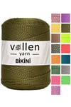 Vollen Yarn Bikini Mayo İpi,Su Tutmaz,Yazlık Pareo,Elbise,Şort,Bluz ipliği 100Gr/165Mt,ASKER YEŞİLİ