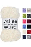 Vollen Yarn Furly Fox El Örgü İpi Hırka Kazak İpliği,Tuylu ip,Pelus ,Sakalli ,Battaniye ve Paspas ipi,KREM