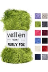Vollen Yarn Furly Fox El Örgü İpi Hırka Kazak İpliği,Tuylu ip,Pelus ,Sakalli ,Battaniye ve Paspas ipi,YEŞİL
