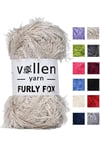 Vollen Yarn Furly Fox El Örgü İpi Hırka Kazak İpliği,Tuylu ip,Pelus ,Sakalli ,Battaniye ve Paspas ipi, BEJ