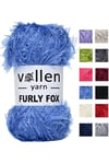 Vollen Yarn Furly Fox El Örgü İpi Hırka Kazak İpliği,Tuylu ip,Pelus ,Sakalli ,Battaniye ve Paspas ipi, MAVİ