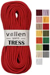 Vollen Yarn Makrome Tress İp, 10 METRE  Kordon Kaytan Dokuma İpi,Sepet İpi,Çok Amaçlı ip,KIRMIZI