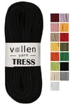 Vollen Yarn Makrome Tress İp, 10 METRE  Kordon Kaytan Dokuma İpi,Sepet İpi,Çok Amaçlı ip,SİYAH