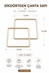 Vollen Yarn METAL ÇANTA SAPI KARE 11 CM ,Altın
