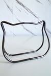 Vollen Yarn Metal Çanta Sapı Kedi Model 11x8 cm ,Siyah