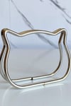 Vollen Yarn Metal Çanta Sapı Kedi Model 11x8 cm ,Gümüş