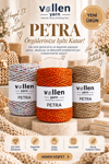 Vollen Yarn Petra Simli Polyester Çanta İpi 200 gr 140 m El Örgü İpi 4-6 mm Tığ ve Şiş Uyumlu,5202