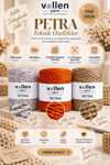 Vollen Yarn Petra Simli Polyester Çanta İpi 200 gr 140 m El Örgü İpi 4-6 mm Tığ ve Şiş Uyumlu,5204