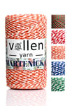 Vollen Yarn Premium 175 Metre 200 G Marteniçka Ipi,Hediye Paketleme Ipi,Turuncu Beyaz
