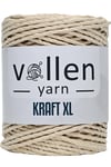 Vollen Yarn Premıum 3 Büküm Kağıt Halat İpi, Dikiş Makinesi İpi, Hasır Çanta Ve Şapka İpi 250Gr,Bej