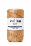 Vollen Yarn Premium 4mm Polyester Ribbon İpi 200Gr/100Mt, BEJ