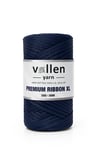 Vollen Yarn Premium 4mm Polyester Ribbon İpi 200Gr/100Mt, DENİM MAVİ