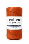 Vollen Yarn Premium 4mm Polyester Ribbon İpi 200Gr/100Mt, Kiremit