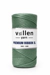 Vollen Yarn Premium 4mm Polyester Ribbon İpi 200Gr/100Mt, SU YEŞİLİ