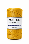 Vollen Yarn Premium 4mm Polyester Ribbon İpi 200Gr/100Mt, ALTIN