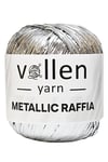 Vollen Yarn Premium Metalik Suni Rafya, Abiye Çanta İpi,Gümüş