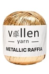 Vollen Yarn Premium Metalik Suni Rafya, Abiye Çanta İpi,Altın Sarısı