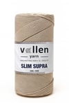 Vollen Yarn Slim Supra İpi,Mumlu İp,Pase İp,Makrome İp,200Gr/200Mt, EKRU