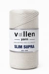 Vollen Yarn Slim Supra İpi,Mumlu İp,Pase İp,Makrome İp,200Gr/200Mt, KREM