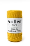 Vollen Yarn Taranan Makrome Ipi 3mm Taranabilir Pamuk Makrome Ipi Makrame Ipi ,Hardal