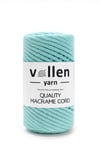 Vollen Yarn Taranan Makrome Ipi 3mm Taranabilir Pamuk Makrome Ipi Makrame Ipi ,SU YEŞİLİ