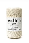 Vollen Yarn Taranan Makrome Ipi 3mm Taranabilir Pamuk Makrome Ipi Makrame Ipi ,KREM