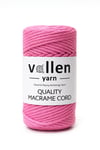 Vollen Yarn Taranan Makrome Ipi 3mm Taranabilir Pamuk Makrome Ipi Makrame Ipi ,PEMBE