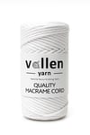 Vollen Yarn Taranan Makrome Ipi 3mm Taranabilir Pamuk Makrome Ipi Makrame Ipi ,BEYAZ
