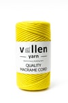 Vollen Yarn Taranan Makrome Ipi 3mm Taranabilir Pamuk Makrome Ipi Makrame Ipi ,SARI