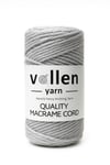 Vollen Yarn Taranan Makrome Ipi 3mm Taranabilir Pamuk Makrome Ipi Makrame Ipi ,GRİ