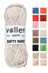 Vollen Yarn yumuşak rafya kagit ip,hobi ipi,tığ işi,el örgü ipi,çanta,supla ve şapka ipi,EKRU