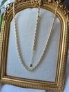 14k mini taşlı zincir set