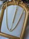 14k mini taşlı zincir set