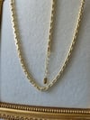 14k mini taşlı zincir set