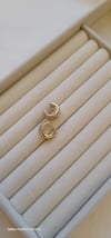 14k xuping taşlı mini halka küpe