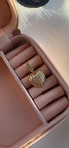 Gold Zirkon taşlı kalp charm