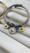 Gül detaylı charm bileklik