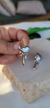 Silver kalp damla küpe