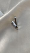 Silver oval küpe