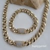 Xuping 14k taşlı gurmet set